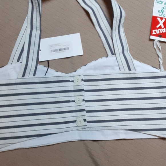 Tara Starlet striped bralette pinup top L - Picture 5 of 5